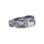 GoPlayer メンズ ゴルフ エラスティックベルト (ホワイト&amp;グレー)