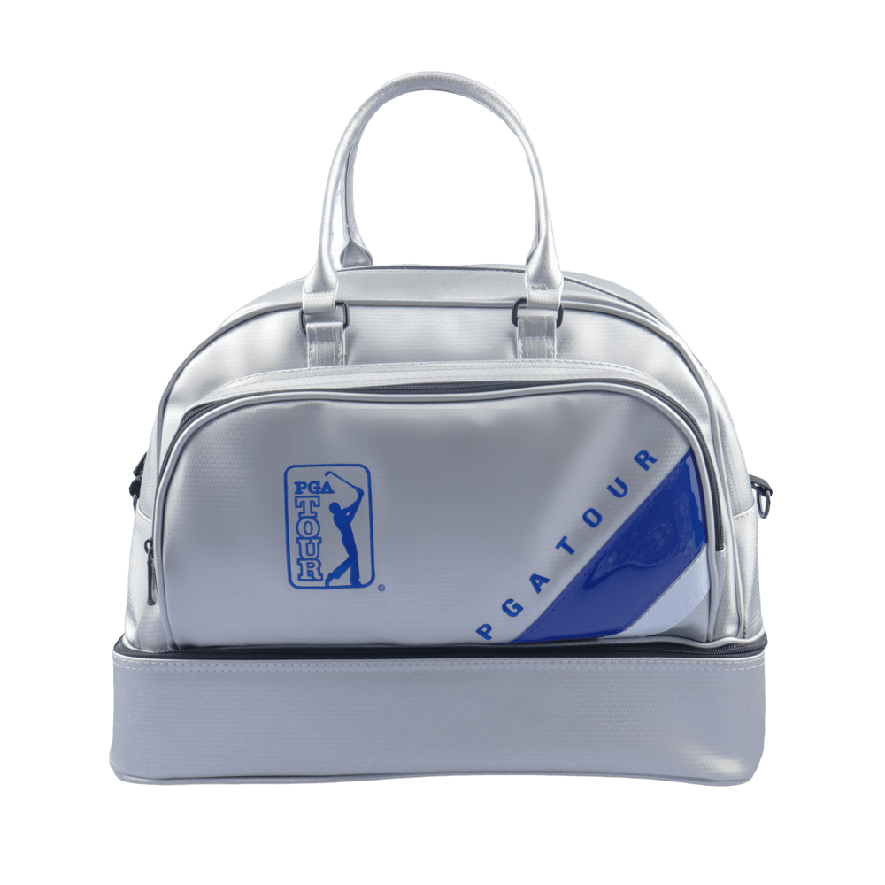 PGA double layer garment bag (silver with blue and white)