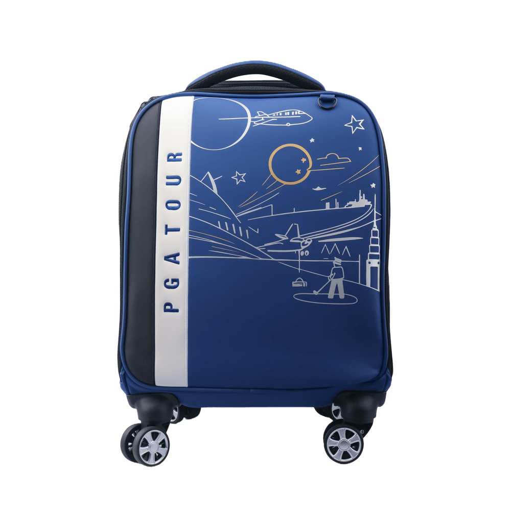 PGA trolley four-way wheel clothing bag (light blue)