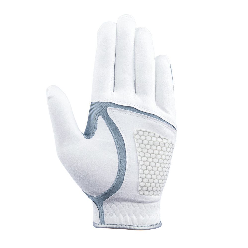 PGA Men's Golf Elastic Non-slip Gloves (White Gray)