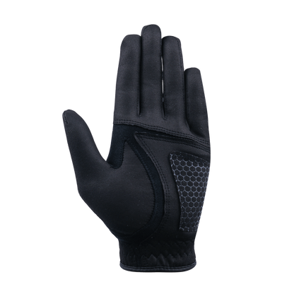 PGA men's golf elastic cloth non-slip gloves (black gold)