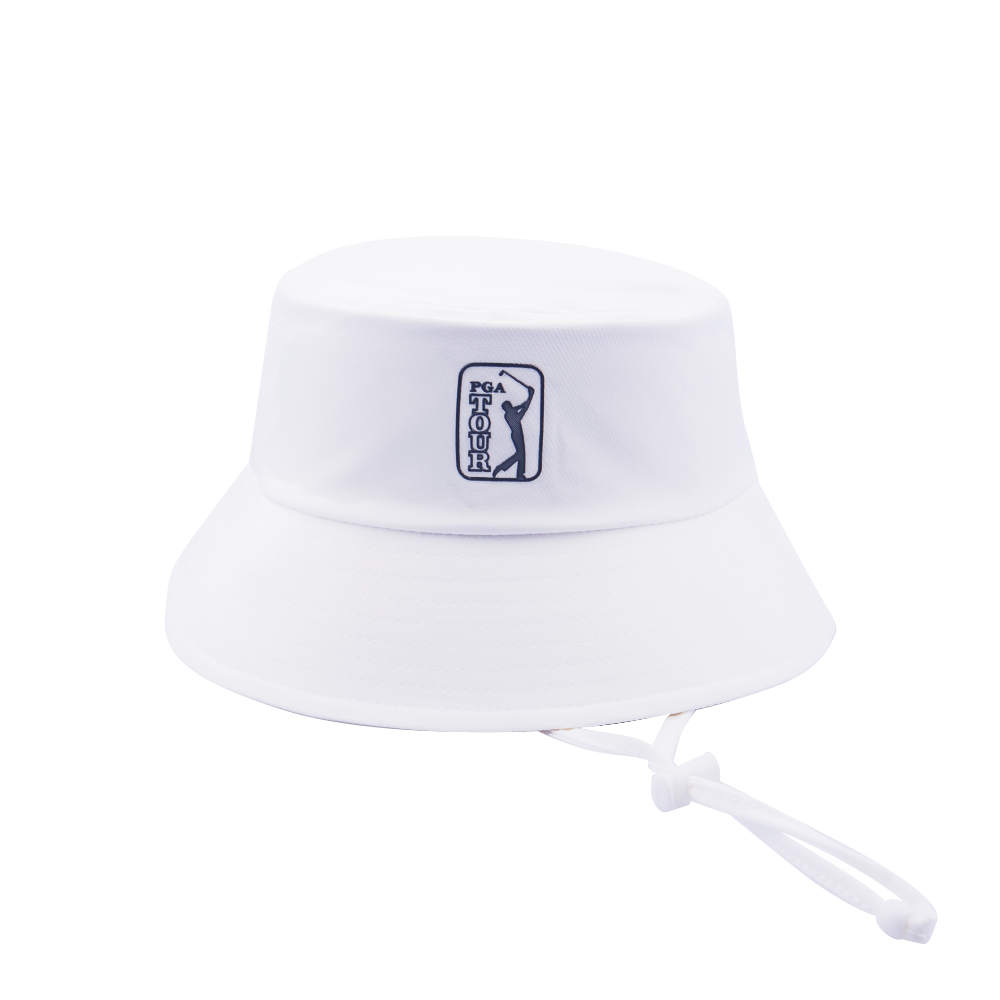 PGA TOUR Adjustable Golf Bucket Hat (White)