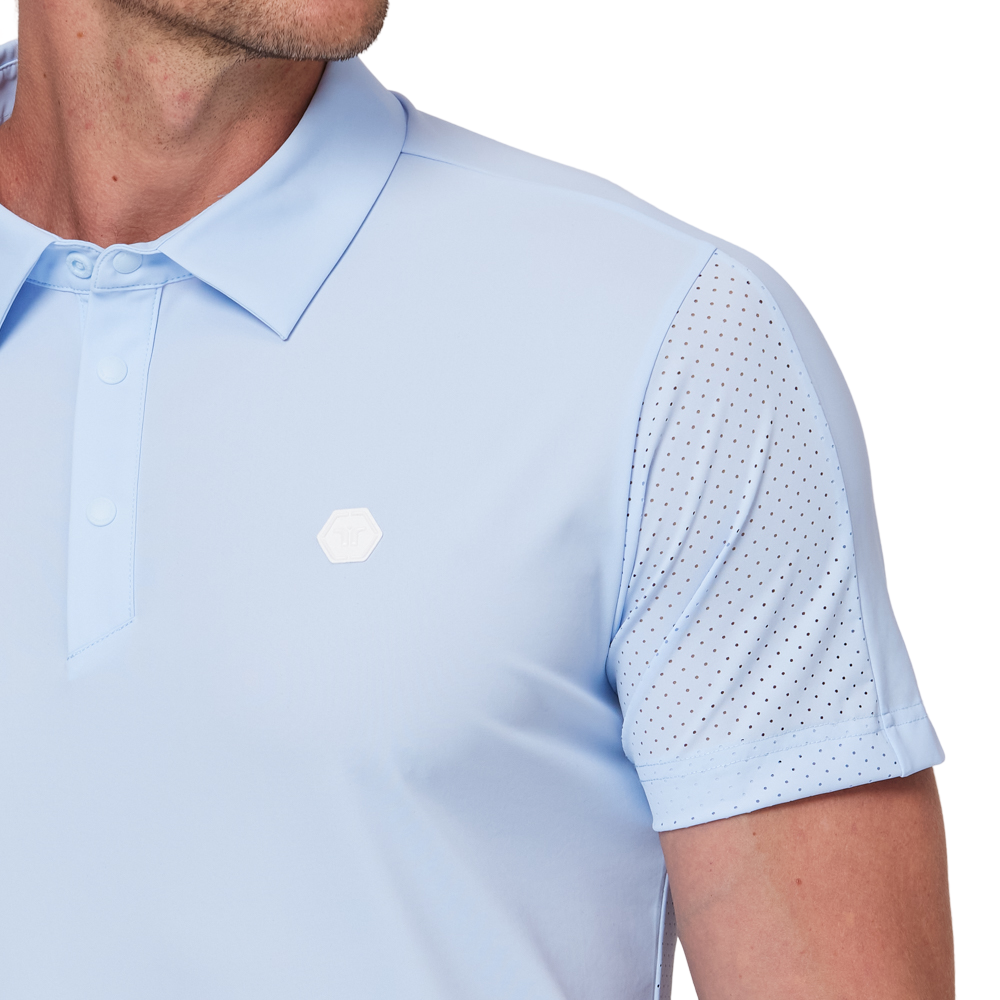 Patchwork breathable short-sleeved shirt