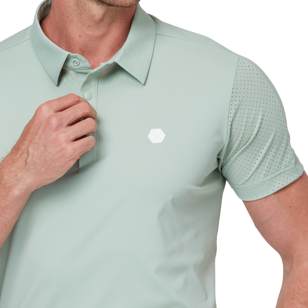 Patchwork breathable short-sleeved shirt