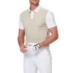 Color-blocked short-sleeved shirt