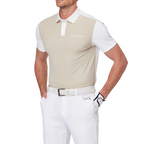 Color-blocked short-sleeved shirt