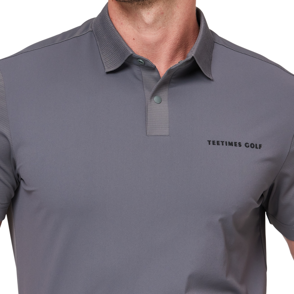 Color-blocked short-sleeved shirt