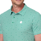 幾何学模様のオールオーバープリント半袖シャツ