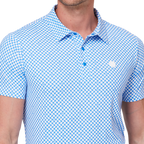 幾何学模様のオールオーバープリント半袖シャツ