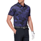 デジタルカモフラージュプリント半袖シャツ