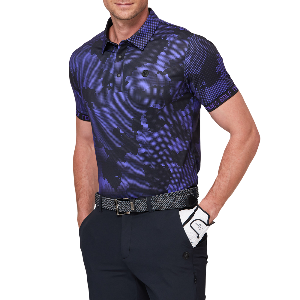 デジタルカモフラージュプリント半袖シャツ