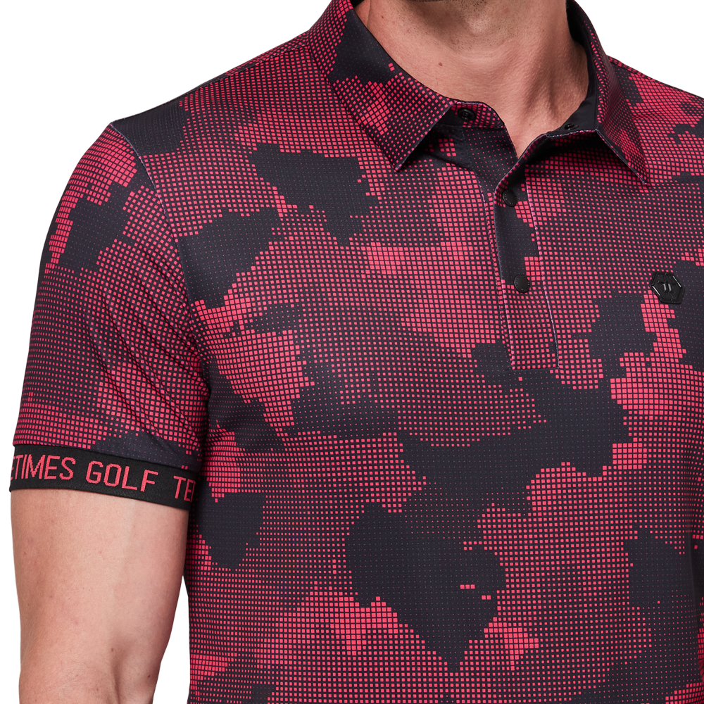 デジタルカモフラージュプリント半袖シャツ