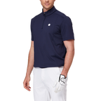 Stand-up collar, half-open short sleeves