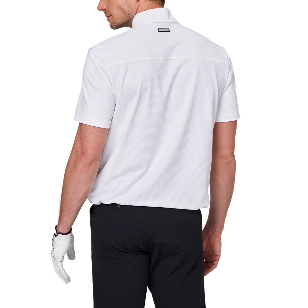 Stand-up collar, half-open short sleeves