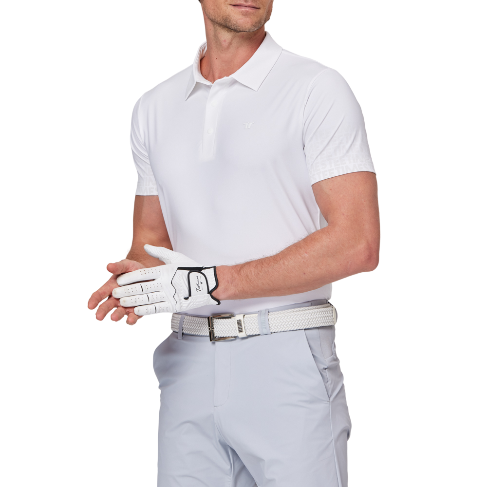 ミニマルなレタリングパッチワーク半袖シャツ