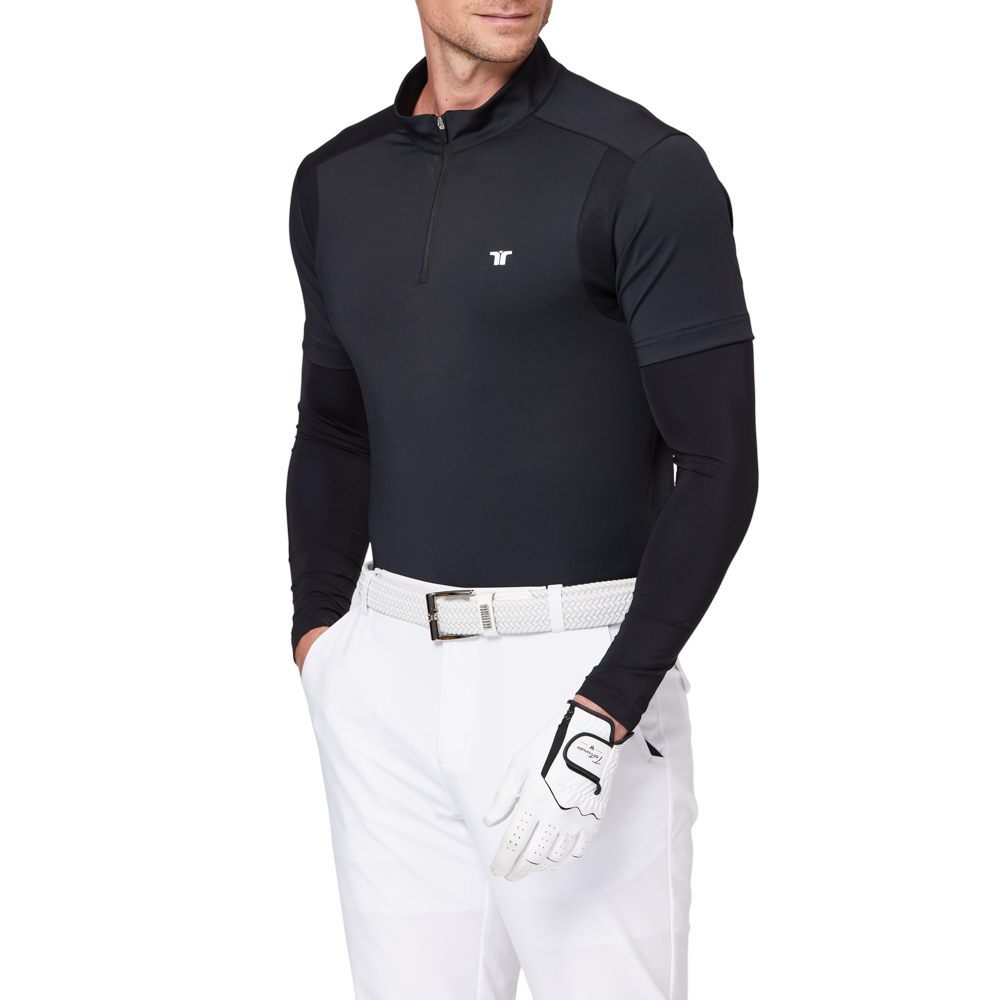 立領半開襟袖套衣