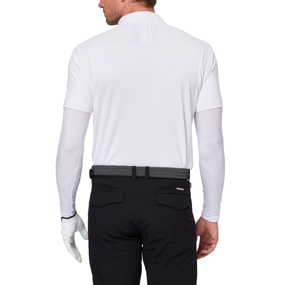 スタンドカラー半袖セーター