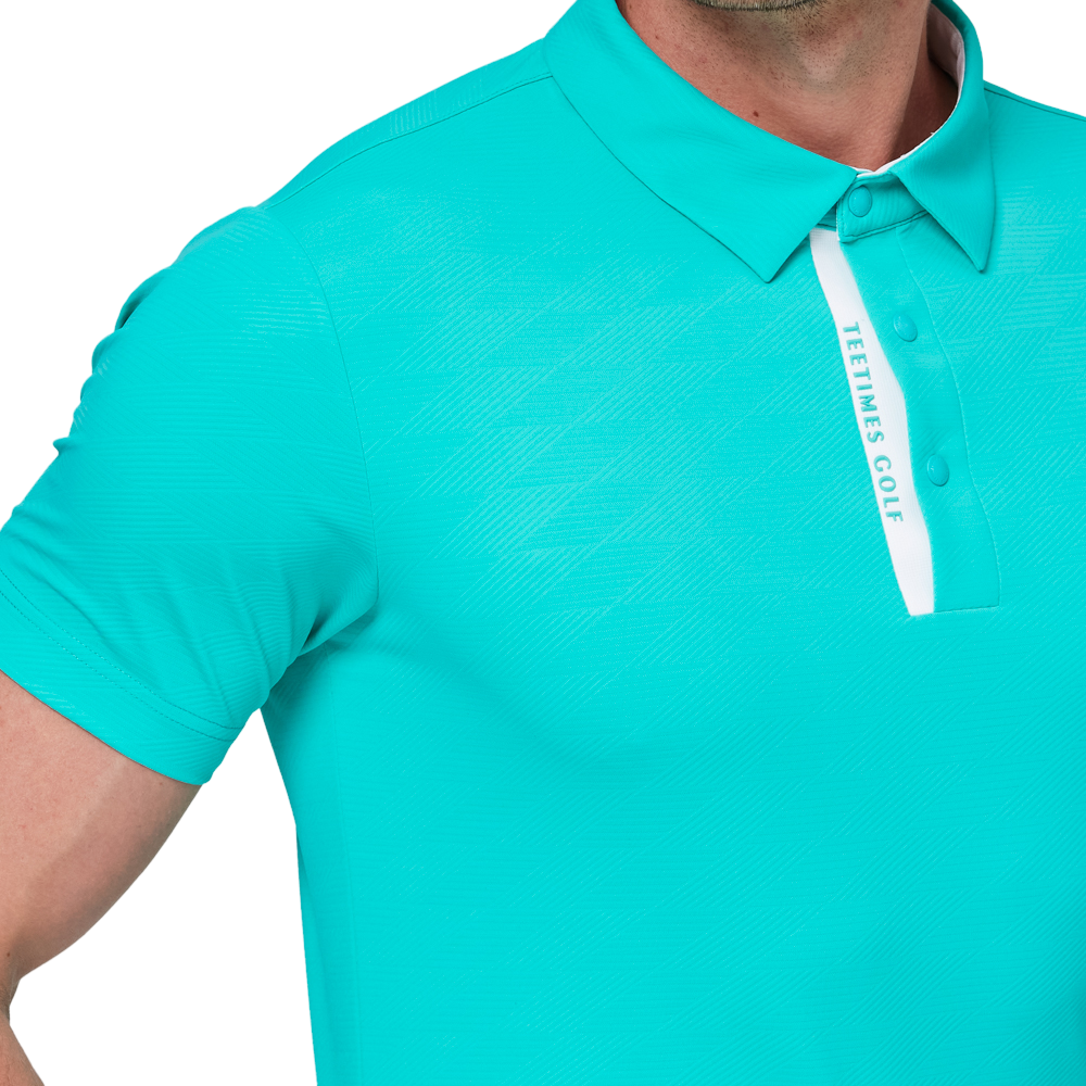 菱形紋涼感提花短袖