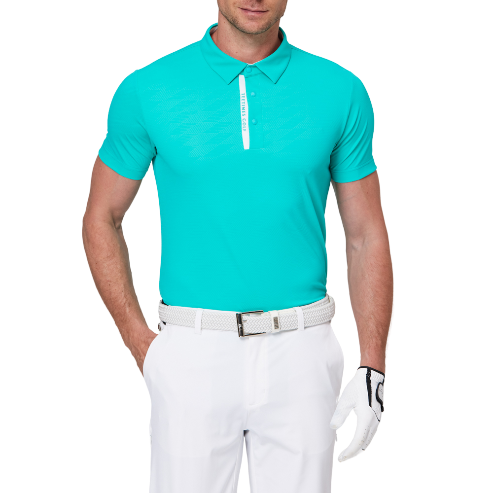 菱形紋涼感提花短袖