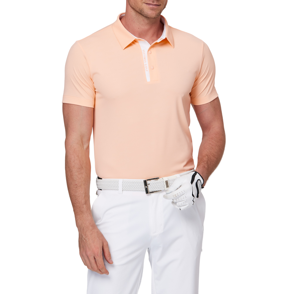 菱形紋涼感提花短袖