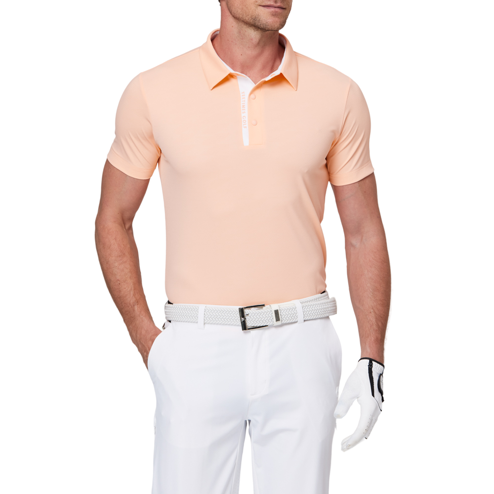 菱形紋涼感提花短袖