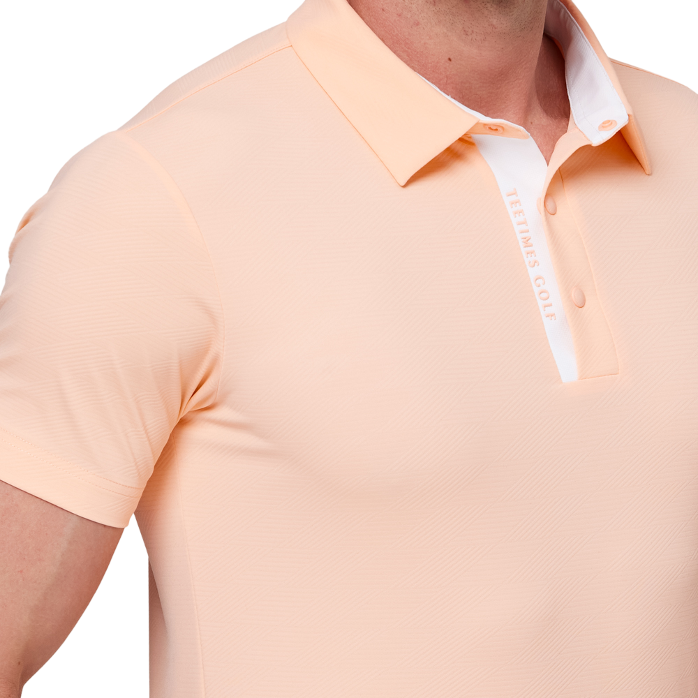 菱形紋涼感提花短袖