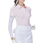 ビーズの襟とシルクのラグランスリーブが付いたレディース半袖トップス（ピンク）