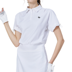 カジュアルな長袖のゆったりとしたレディース半袖トップス（ホワイト）