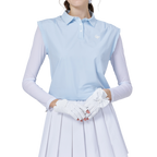 Loose-fitting, layered, cool-feeling sleeveless top for women (light blue)