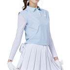 Loose-fitting, layered, cool-feeling sleeveless top for women (light blue)