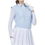 Loose-fitting, layered, cool-feeling sleeveless top for women (light blue)