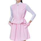 Two-piece women's sports skirt suit (pink)