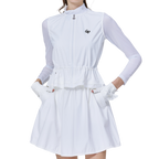 Two-piece women's sports skirt suit (white)