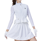 Two-piece women's sports skirt suit (white)