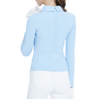 オープンフロント長袖ジャケット（スカイブルー）