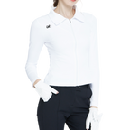 White cardigan with long sleeves