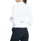 White cardigan with long sleeves