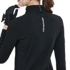 Khaki turtleneck sweatshirt with diagonal zipper