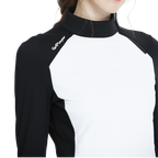 斜拉鍊高領防寒衛衣(白)