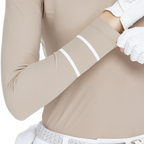 翻領磨毛長袖上衣(卡其)