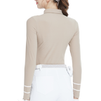 翻領磨毛長袖上衣(卡其)