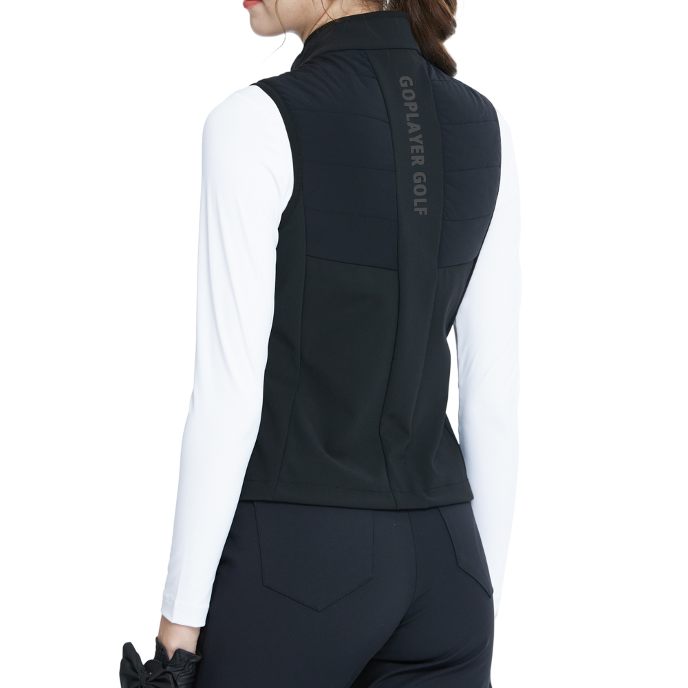 Golf down sleeveless vest (black)