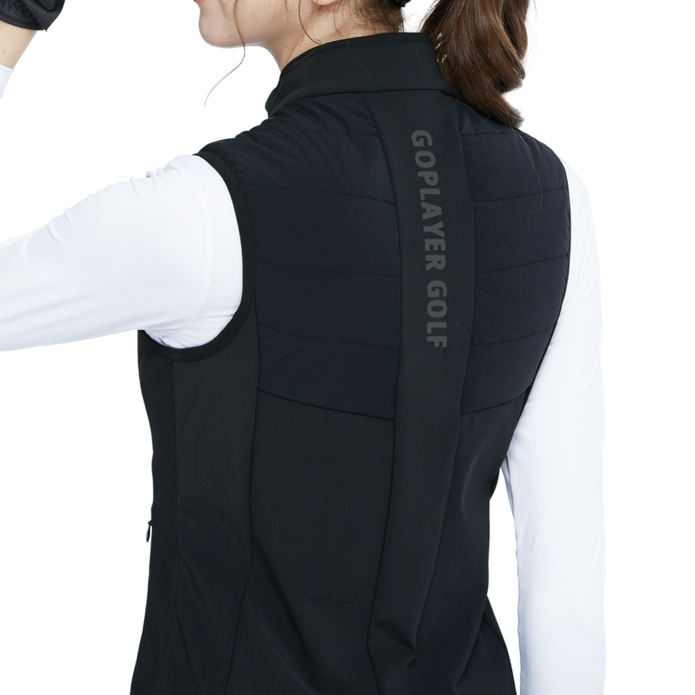 Golf down sleeveless vest (black)