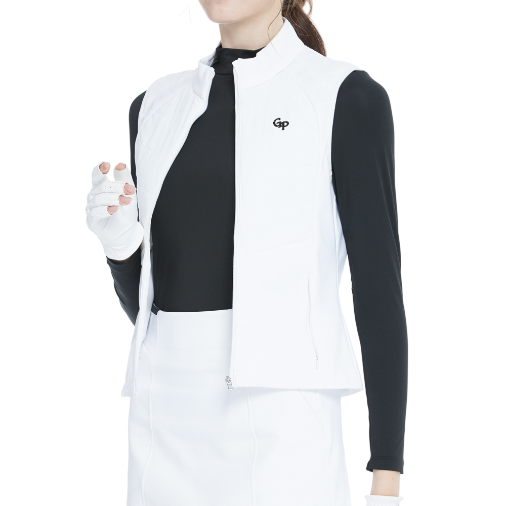 高爾夫羽絨無袖背心(白)