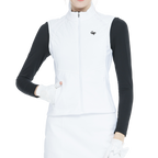 White down sleeveless golf vest