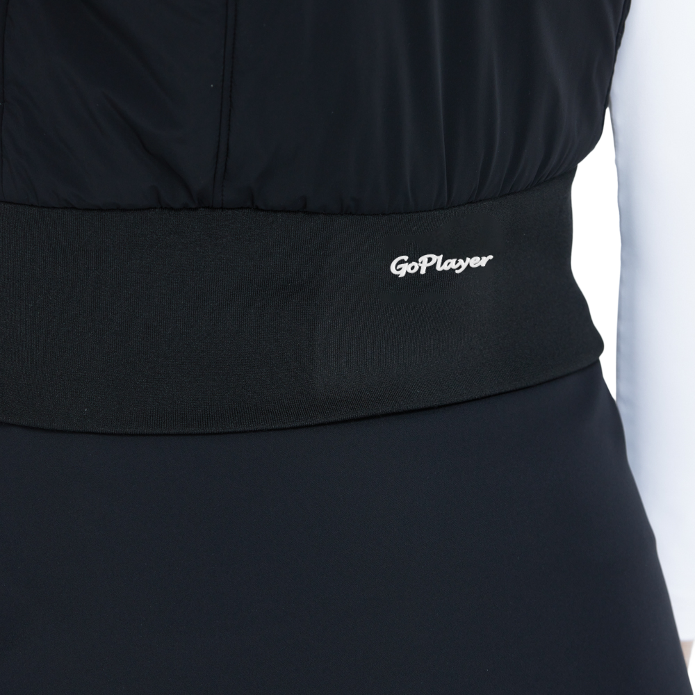 Golf down short-sleeved jacket (black)