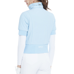 Golf down short-sleeved jacket (light blue)
