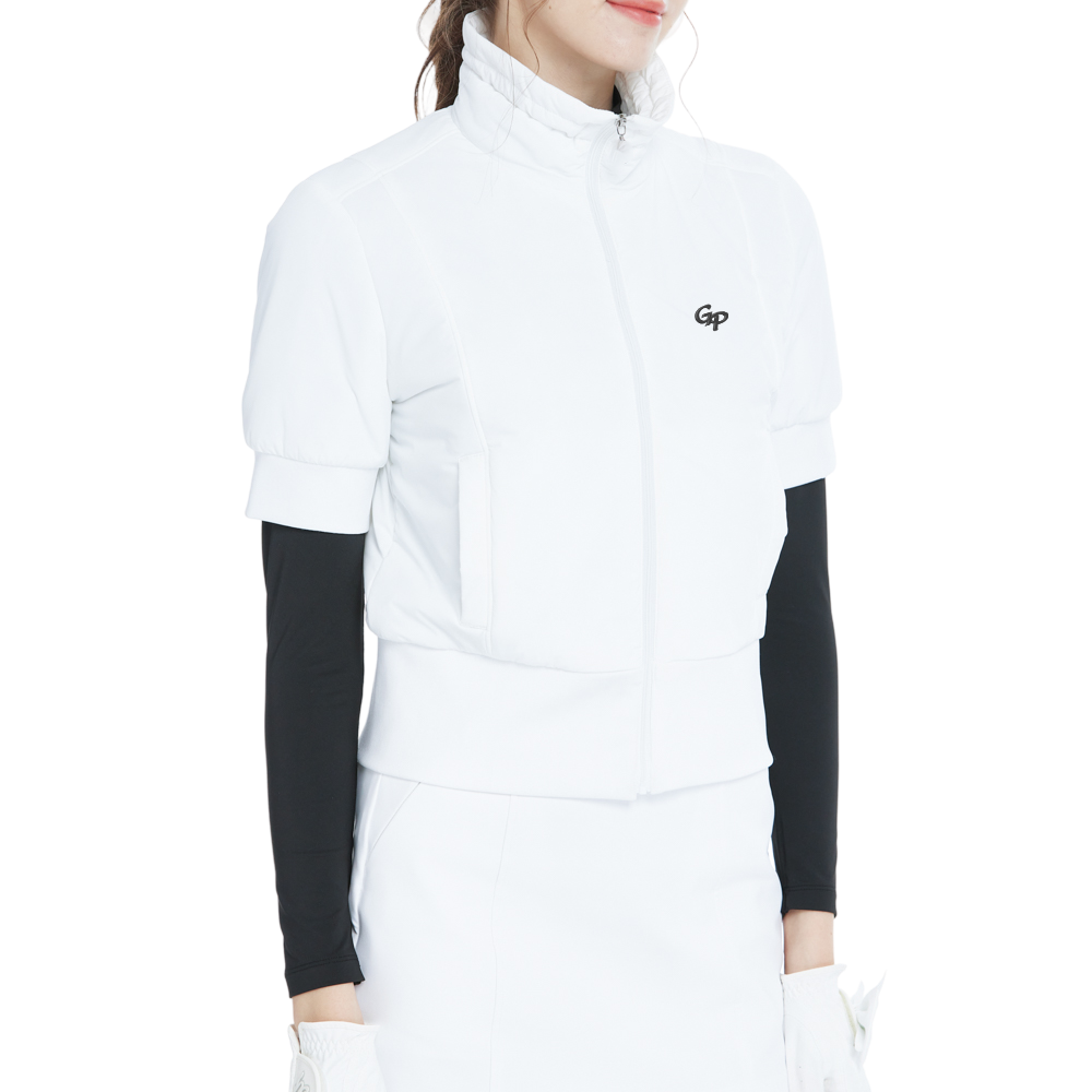 Golf down short-sleeved jacket (white)