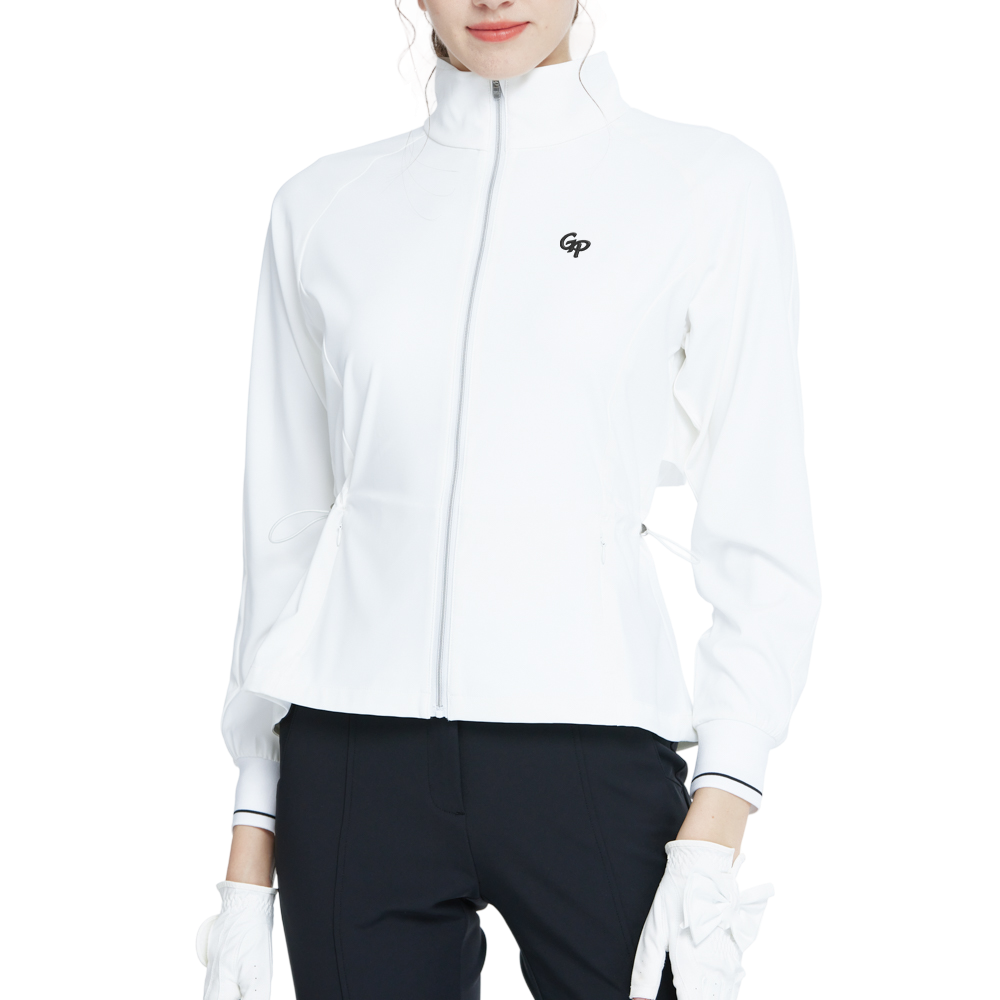 Golf windproof and water-repellent long-sleeved jacket (white)