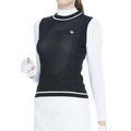 Golf knit crew neck vest (black)